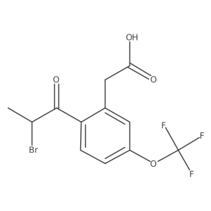 2-(2-Bromopropanoyl)-5-(trifluoromethoxy)phenylacetic acid结构式