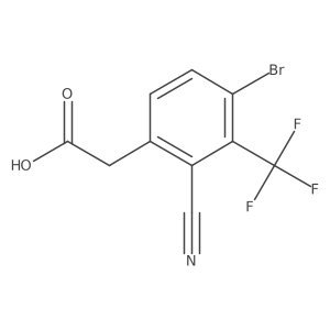 4-Bromo-2-cyano-3-(trifluoromethyl)phenylacetic acid结构式