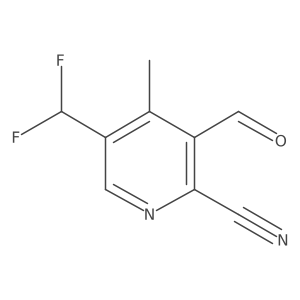 5-(Difluoromethyl)-3-formyl-4-methylpicolinonitrile Structure