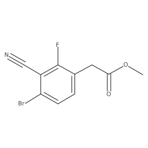 Methyl 4-bromo-3-cyano-2-fluorophenylacetate Structure