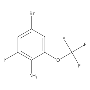 4-Bromo-2-iodo-6-(trifluoromethoxy)aniline结构式