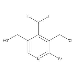 (6-Bromo-5-(chloromethyl)-4-(difluoromethyl)pyridin-3-yl)methanol Structure