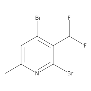 2,4-dibromo-3-(difluoromethyl)-6-methyl-pyridine Structure