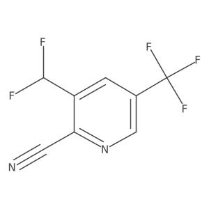 3-(Difluoromethyl)-5-(trifluoromethyl)picolinonitrile结构式
