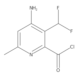 4-Amino-3-(difluoromethyl)-6-methylpicolinoyl chloride Structure