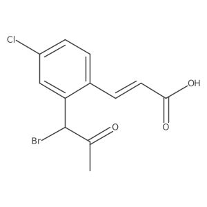 2-(1-Bromo-2-oxopropyl)-4-chlorocinnamic acid Structure