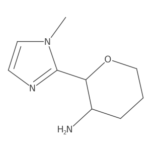 (2S,3S)-2-(1-Methyl-1H-imidazol-2-yl)tetrahydro-2H-pyran-3-amine结构式