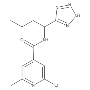 2-chloro-6-methyl-N-[1-(1H-1,2,3,4-tetrazol-5-yl)butyl]pyridine-4-carboxamide结构式