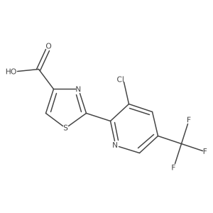 2-(3-Chloro-5-(trifluoromethyl)pyridin-2-yl)thiazole-4-carboxylic acid结构式
