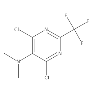 4,6-Dichloro-5-dimethylamino-2-(trifluoromethyl)pyrimidine结构式