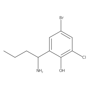 2-(1-Aminobutyl)-4-bromo-6-chlorophenol结构式