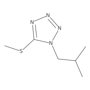 1-Isobutyl-5-(methylthio)-1H-tetrazole结构式