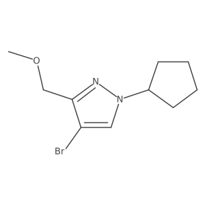 4-bromo-1-cyclopentyl-3-(methoxymethyl)-1H-pyrazole结构式