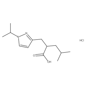 4-methyl-2-{[1-(propan-2-yl)-1H-pyrazol-3-yl]methyl}pentanoic acid hydrochloride Structure
