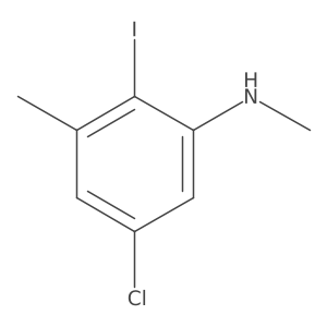 5-chloro-2-iodo-N,3-dimethylaniline Structure