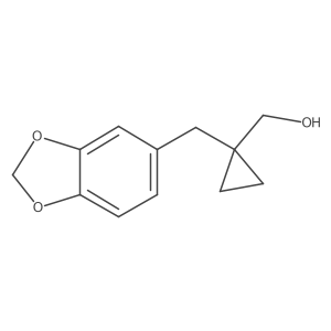 {1-[(1,3-Dioxaindan-5-yl)methyl]cyclopropyl}methanol Structure