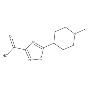5-(1-Methylpiperidin-4-yl)-1,2,4-oxadiazole-3-carboxylic acid Structure