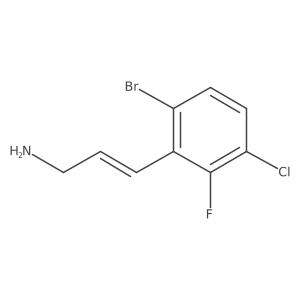 3-(6-Bromo-3-chloro-2-fluorophenyl)prop-2-en-1-amine结构式