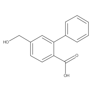 4-Hydroxymethyl-2-phenylbenzoic acid结构式
