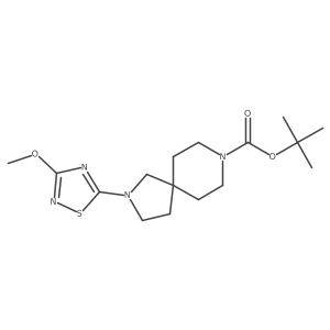 Tert-butyl 2-(3-methoxy-1,2,4-thiadiazol-5-yl)-2,8-diazaspiro[4.5]decane-8-carboxylate Structure