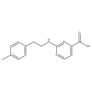 2-{[2-(4-Fluorophenyl)ethyl]amino}pyrimidine-4-carboxylic acid结构式