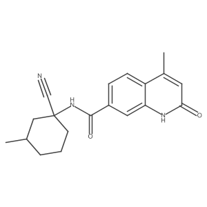 N-(1-Cyano-3-methylcyclohexyl)-4-methyl-2-oxo-1H-quinoline-7-carboxamide Structure