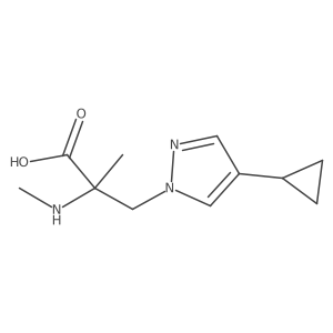 3-(4-cyclopropyl-1H-pyrazol-1-yl)-2-methyl-2-(methylamino)propanoic acid Structure