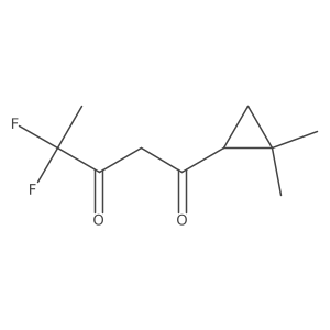 1-(2,2-Dimethylcyclopropyl)-4,4-difluoropentane-1,3-dione结构式
