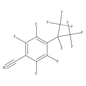 2,3,5,6-Tetrafluoro-4-(1,1,1,2,3,3,3-heptafluoropropan-2-yl)benzonitrile Structure