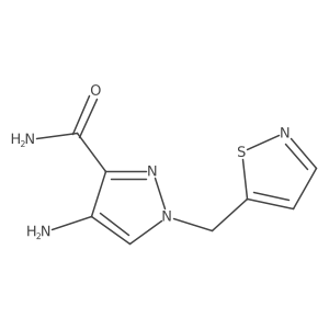 4-amino-1-[(1,2-thiazol-5-yl)methyl]-1H-pyrazole-3-carboxamide结构式