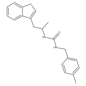 1-(1-(Benzo[b]thiophen-3-yl)propan-2-yl)-3-(4-fluorobenzyl)urea结构式