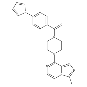 (4-(1H-pyrrol-1-yl)phenyl)(4-(3-methyl-[1,2,4]triazolo[4,3-a]pyrazin-8-yl)piperazin-1-yl)methanone Structure