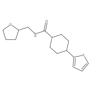 N-((tetrahydrofuran-2-yl)methyl)-4-(thiophen-2-yl)piperidine-1-carboxamide Structure
