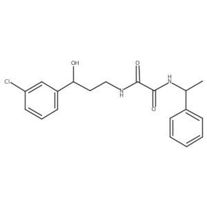 N1-(3-(3-chlorophenyl)-3-hydroxypropyl)-N2-(1-phenylethyl)oxalamide结构式