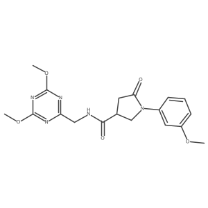 N-[(4,6-dimethoxy-1,3,5-triazin-2-yl)methyl]-1-(3-methoxyphenyl)-5-oxopyrrolidine-3-carboxamide Structure