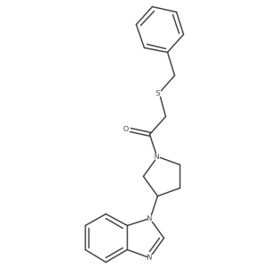 1-(3-(1H-benzo[d]imidazol-1-yl)pyrrolidin-1-yl)-2-(benzylthio)ethanone Structure