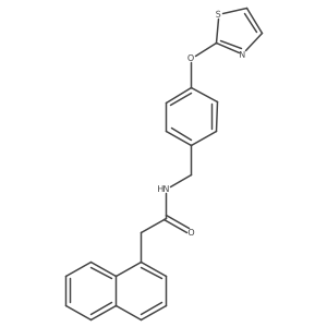2-(naphthalen-1-yl)-N-(4-(thiazol-2-yloxy)benzyl)acetamide结构式