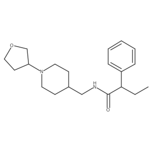 2-phenyl-N-((1-(tetrahydrofuran-3-yl)piperidin-4-yl)methyl)butanamide结构式