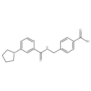 4-((4-(Pyrrolidin-1-yl)picolinamido)methyl)benzoic acid Structure