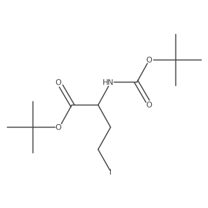 (R)-2-(Boc-amino)-4-iodo-butanoic acid tert-butyl ester结构式