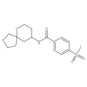 4-({2,6-Dioxaspiro[4.5]decan-9-yl}carbamoyl)benzene-1-sulfonyl fluoride结构式