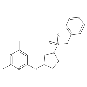 2,4-Dimethyl-6-[(1-phenylmethanesulfonylpyrrolidin-3-yl)oxy]pyrimidine Structure