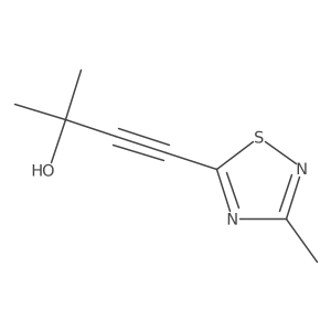 2-Methyl-4-(3-methyl-1,2,4-thiadiazol-5-yl)but-3-yn-2-ol结构式