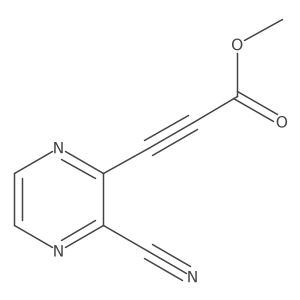 Methyl 3-(3-cyanopyrazin-2-yl)prop-2-ynoate结构式