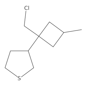 3-[1-(Chloromethyl)-3-methylcyclobutyl]thiolane结构式