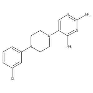 5-[4-(3-Chlorophenyl)-1-piperazinyl]-2,4-pyrimidinediamine Structure