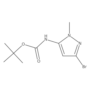 Tert-butyl (3-bromo-1-methyl-1H-pyrazol-5-YL)carbamate结构式