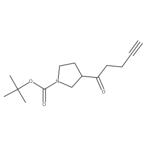tert-butyl (3S)-3-(pent-4-ynoyl)pyrrolidine-1-carboxylate结构式