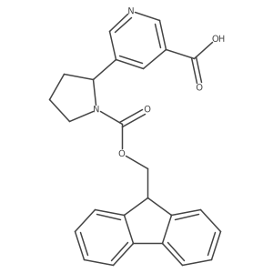 5-(1-{[(9H-fluoren-9-yl)methoxy]carbonyl}pyrrolidin-2-yl)pyridine-3-carboxylic acid Structure
