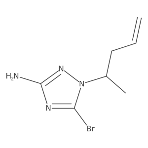 5-bromo-1-(pent-4-en-2-yl)-1H-1,2,4-triazol-3-amine Structure